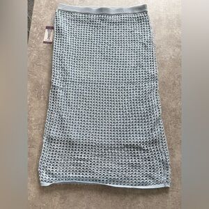 Steve Madden Light Blue Crochet Pencil Skirt